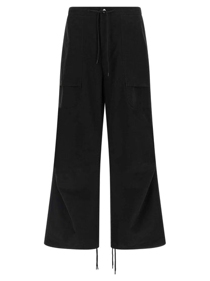 Black Cotton Cargo Pants