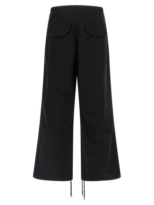 Black Cotton Cargo Pants
