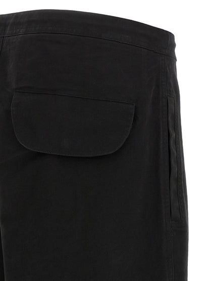 Black Cotton Cargo Pants