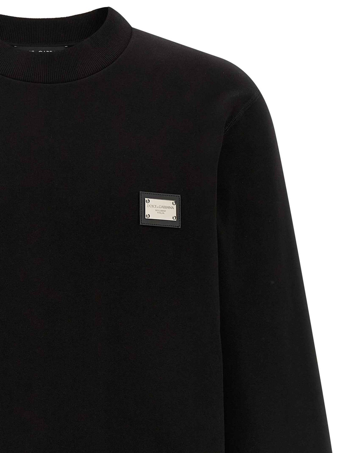 Black Cotton Sweatshirt