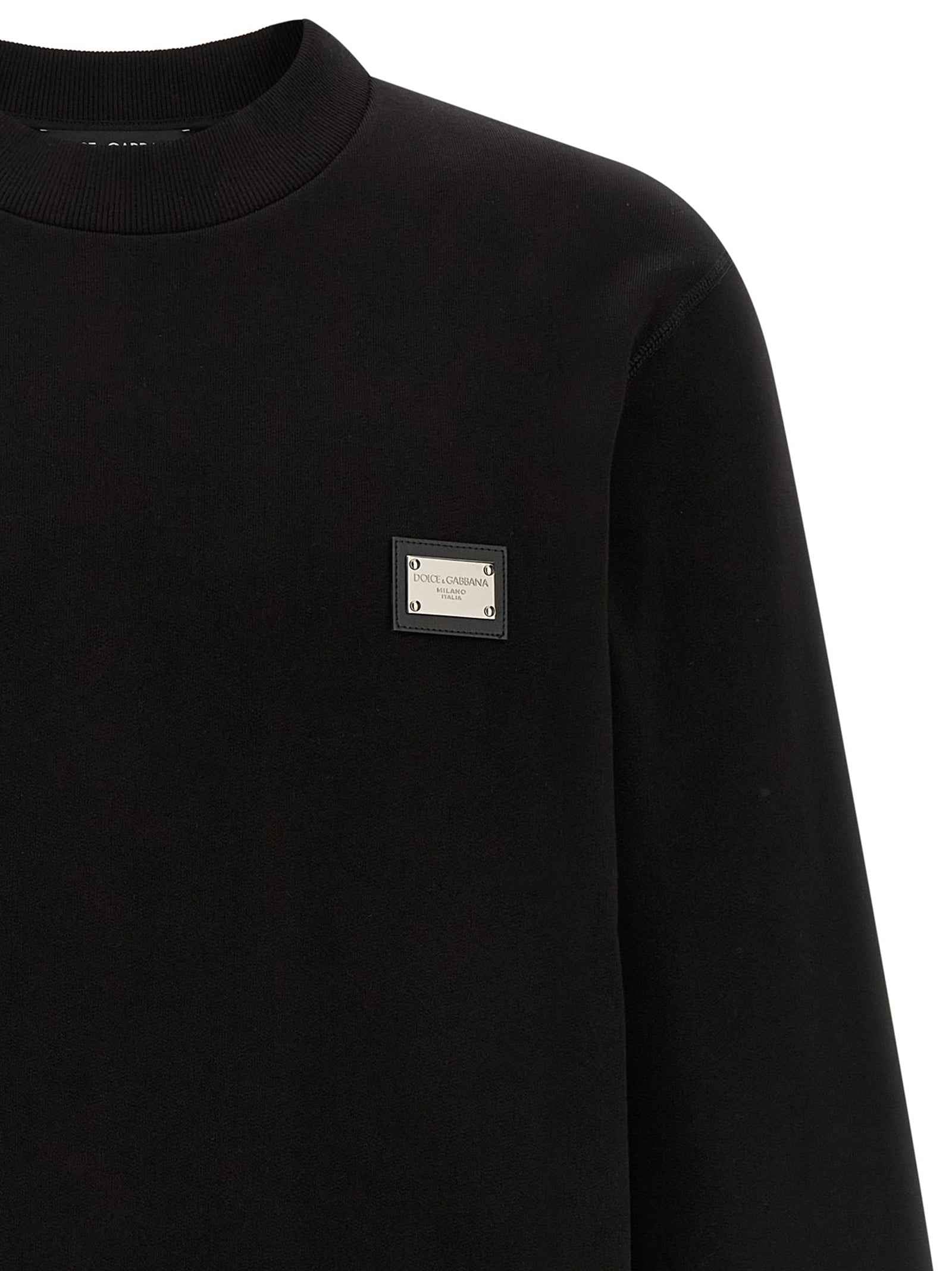 Black Cotton Sweatshirt