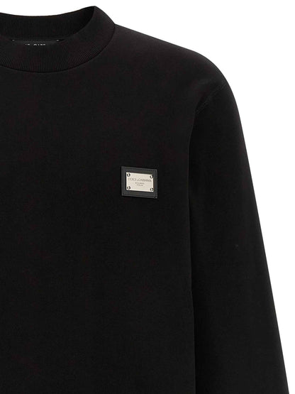 Black Cotton Sweatshirt