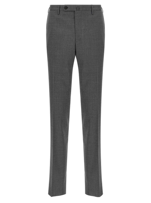 Gray Virgin Wool Dress Pants
