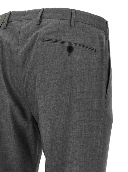 Gray Virgin Wool Dress Pants