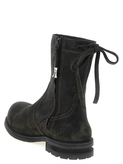 Brown Calfskin Ankle Boots