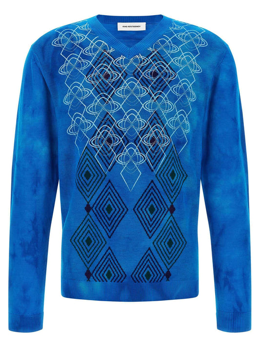 Blue Wool Cardigan