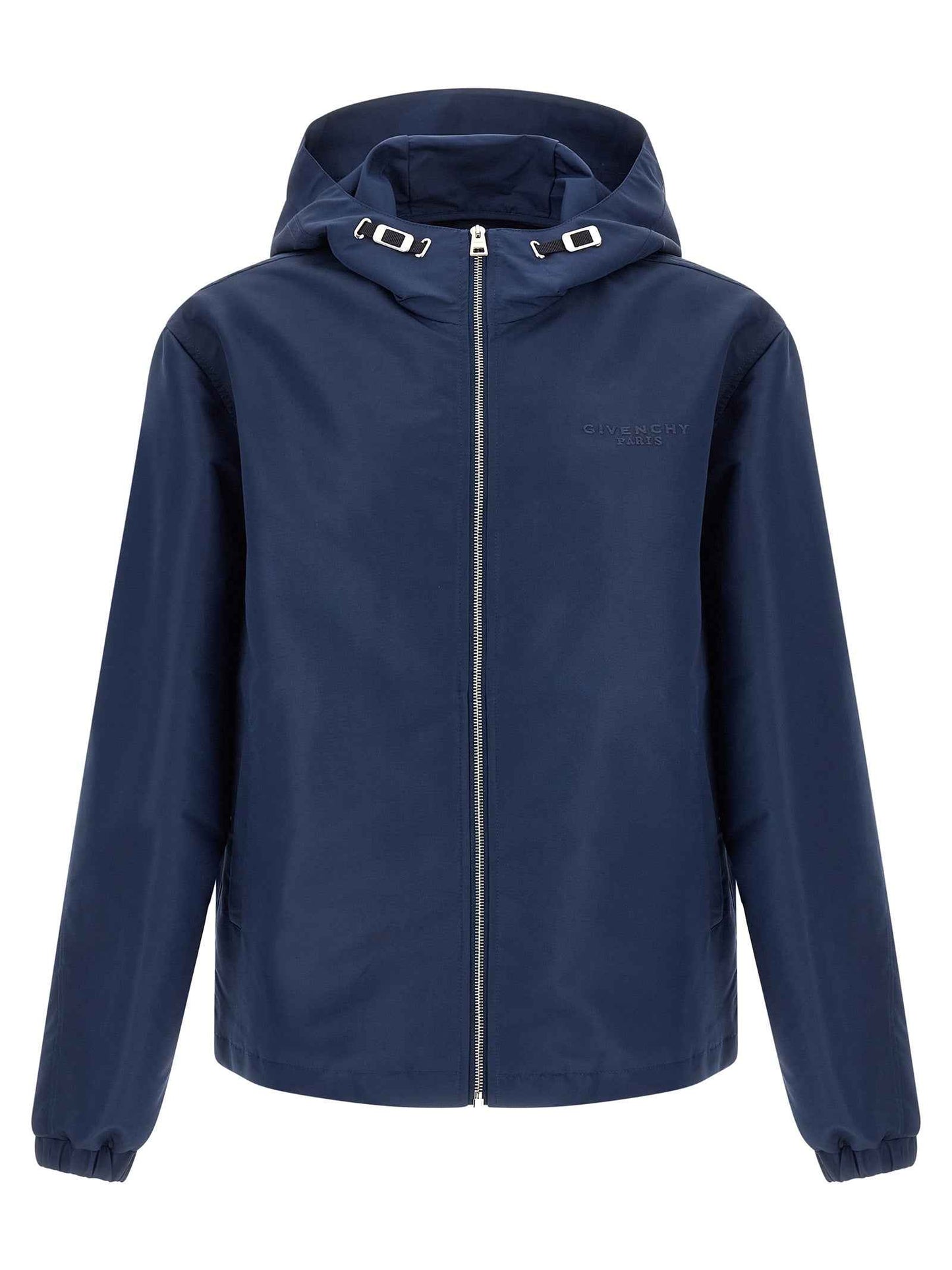 Blue Polyester Shell Jacket