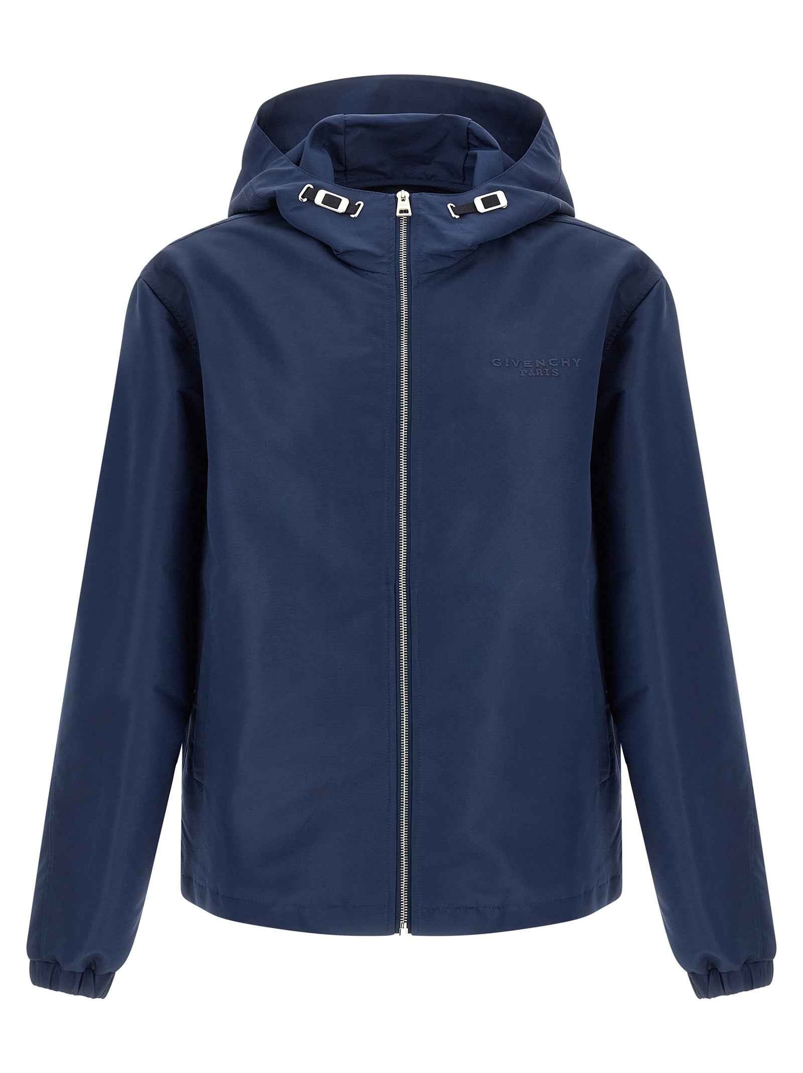 Blue Polyester Shell Jacket