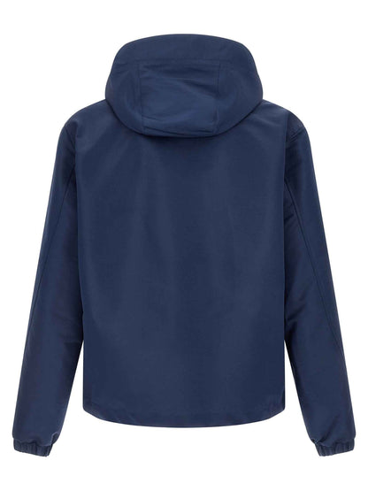 Blue Polyester Shell Jacket