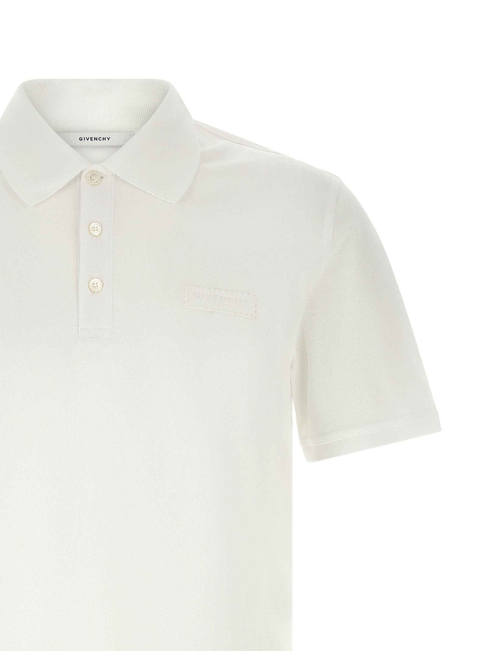 White Cotton Polo Shirt