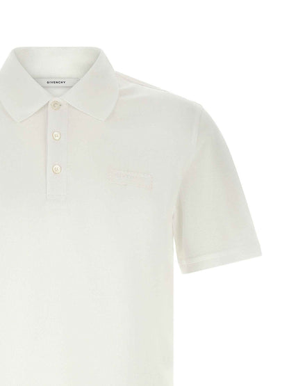 White Cotton Polo Shirt