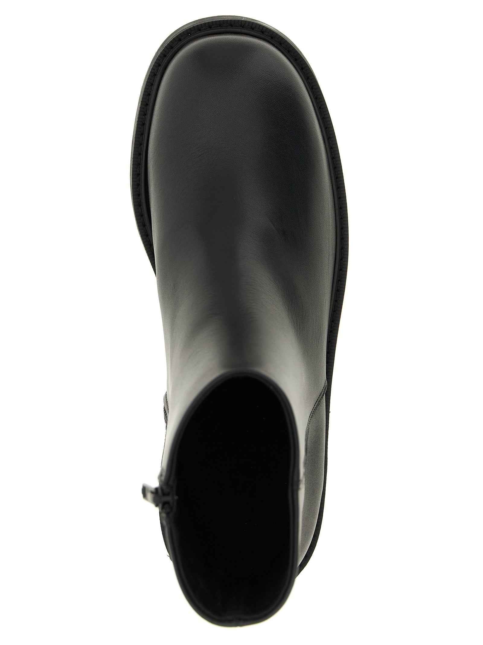 Black Calfskin Ankle Boots