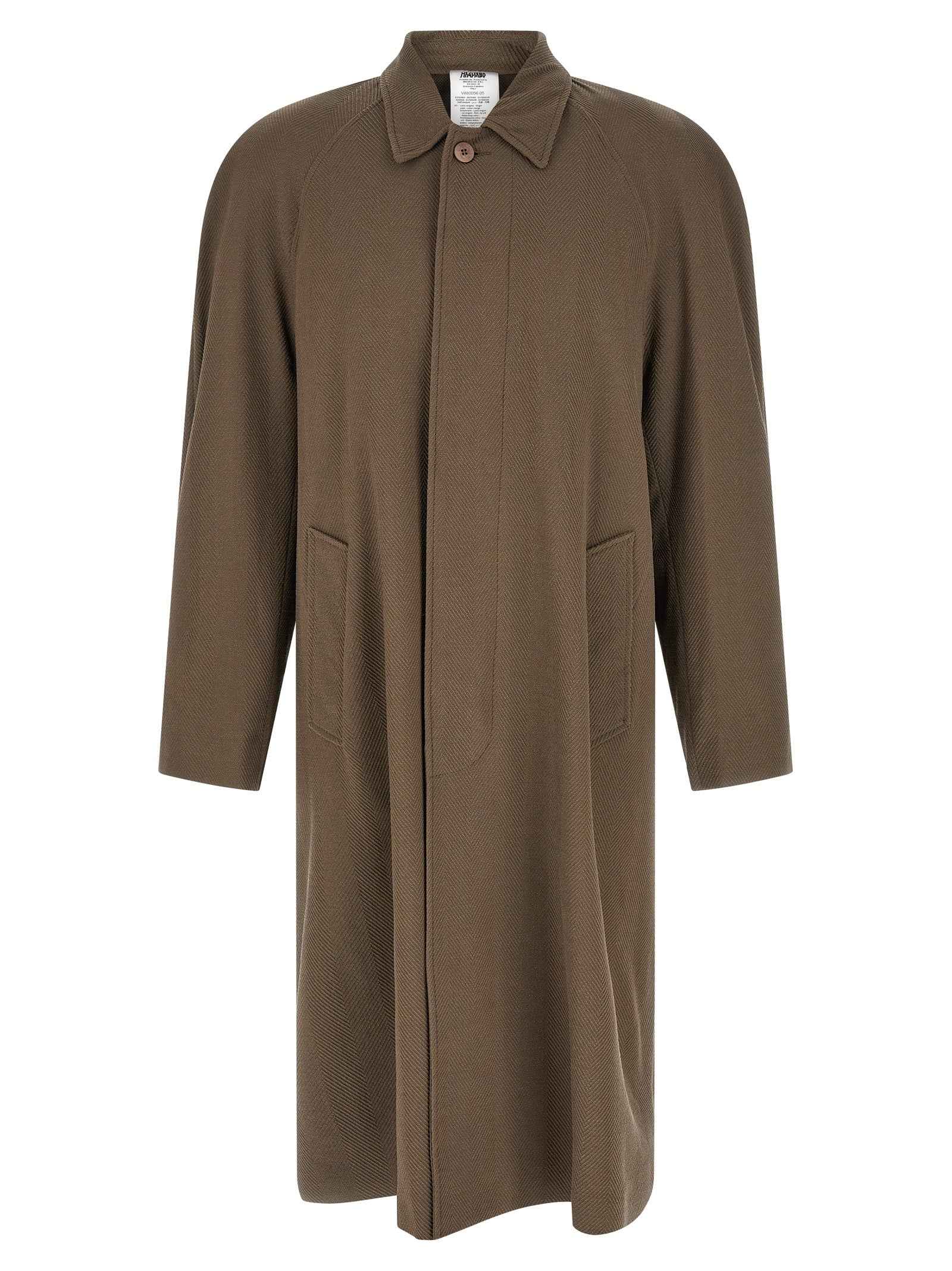 Beige Virgin Wool Coat