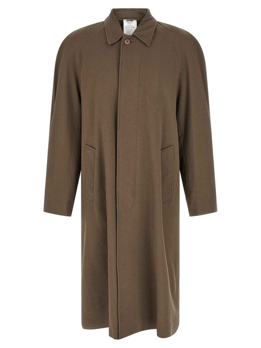 Beige Virgin Wool Coat