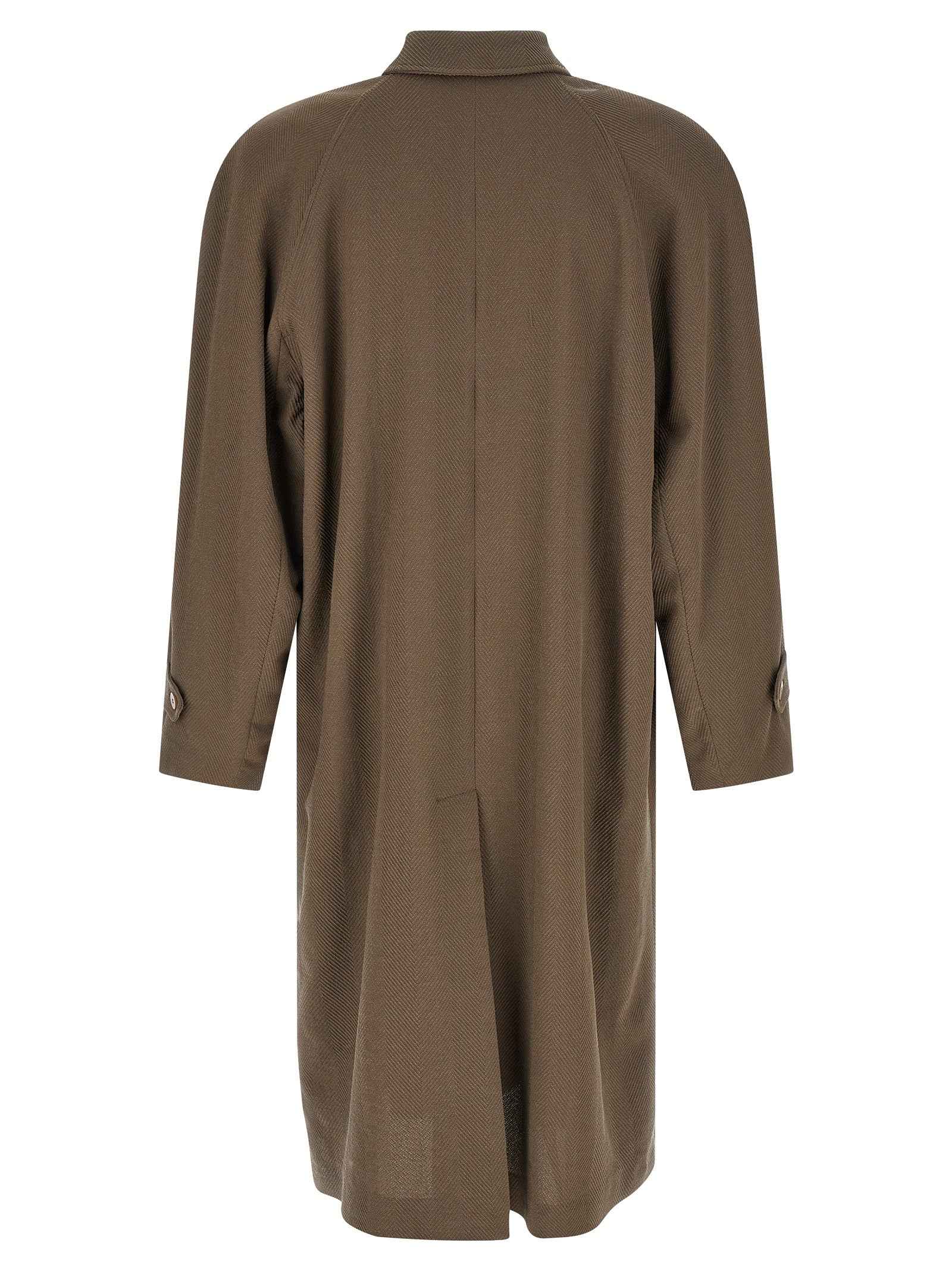 Beige Virgin Wool Coat