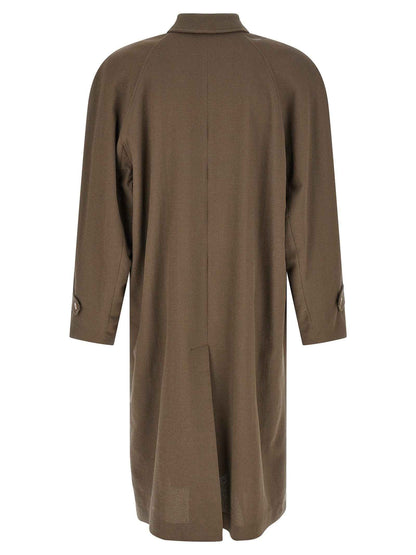 Beige Virgin Wool Coat