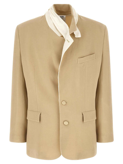 Beige Viscose Blazer