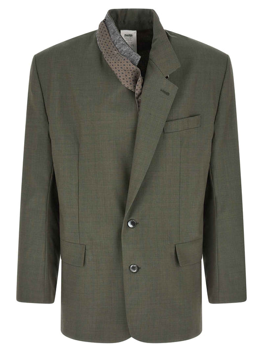Bicolor Virgin Wool Blazer