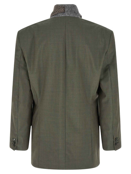 Bicolor Virgin Wool Blazer