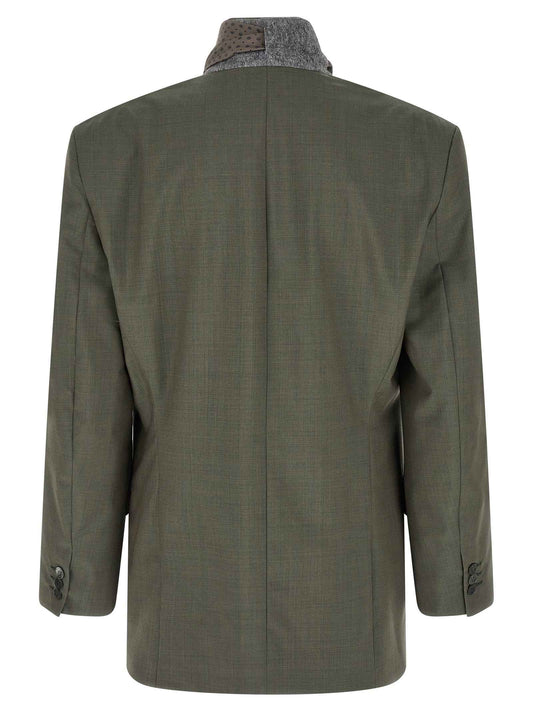 Bicolor Virgin Wool Blazer