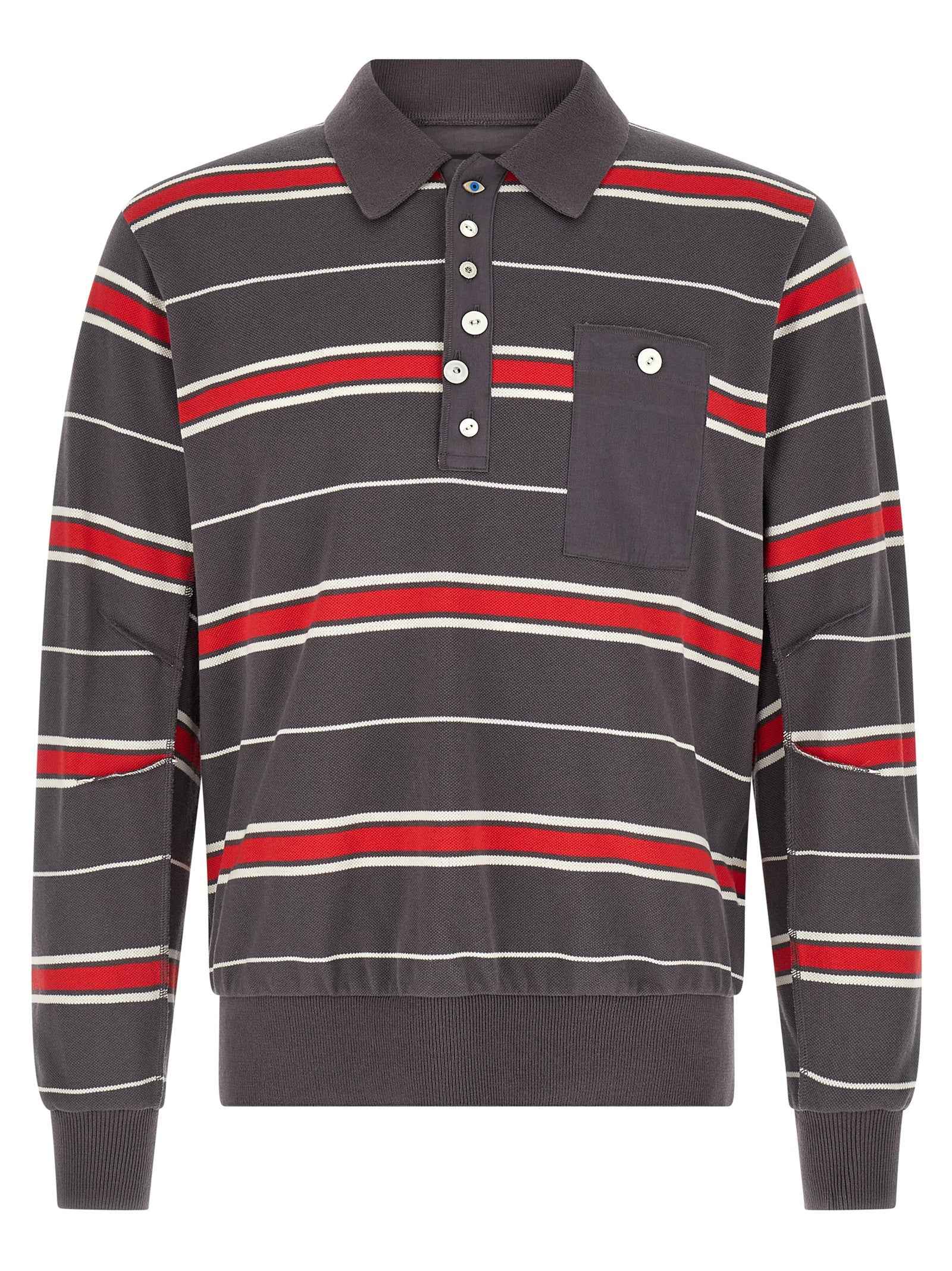 Gray Cotton Polo Shirt