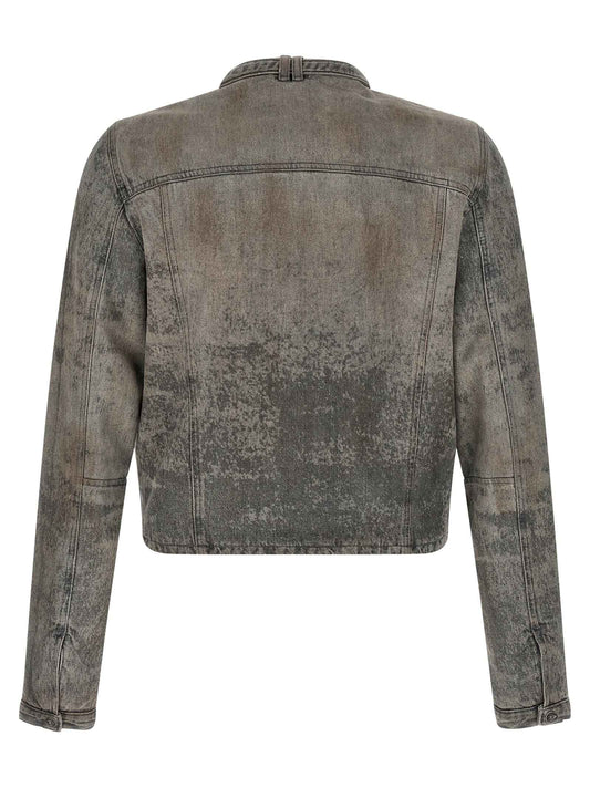 Gray Cotton Denim Jacket