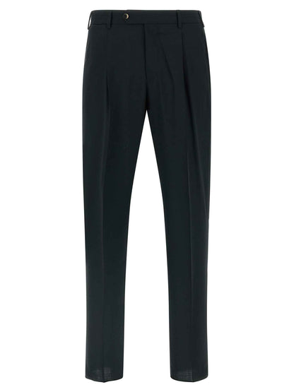 Black Virgin Wool Pants