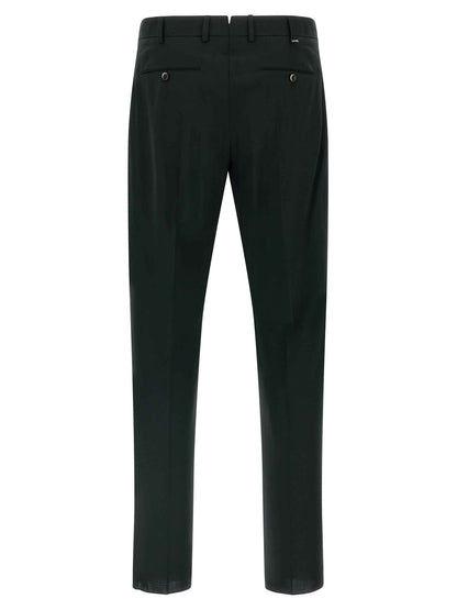 Black Virgin Wool Pants