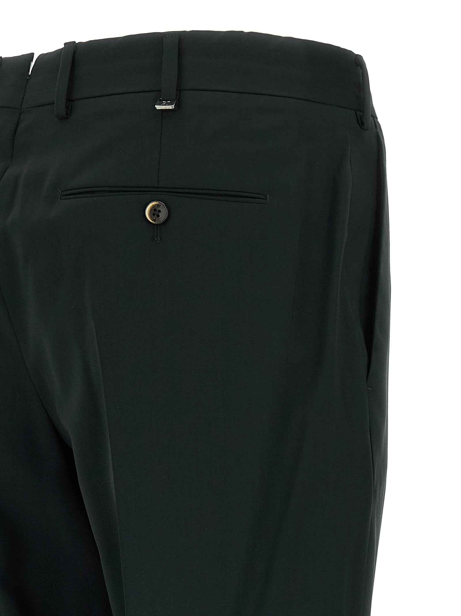Black Virgin Wool Pants