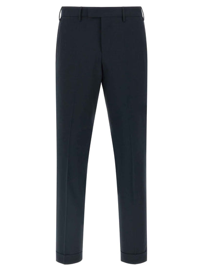 Blue Virgin Wool Dress Pants