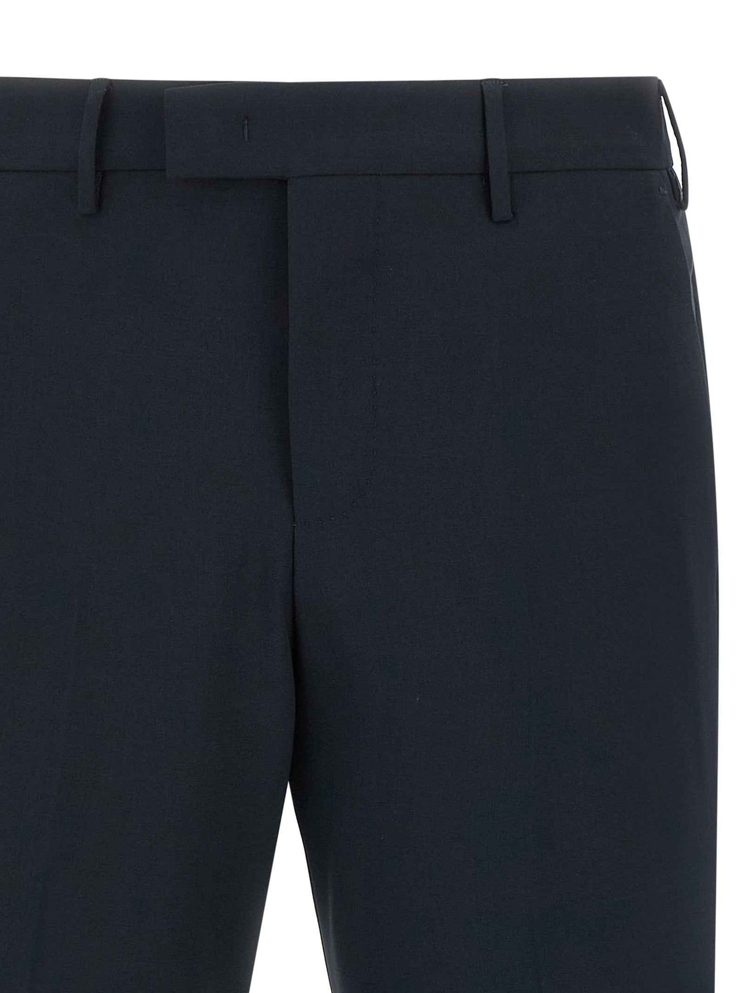 Blue Virgin Wool Dress Pants