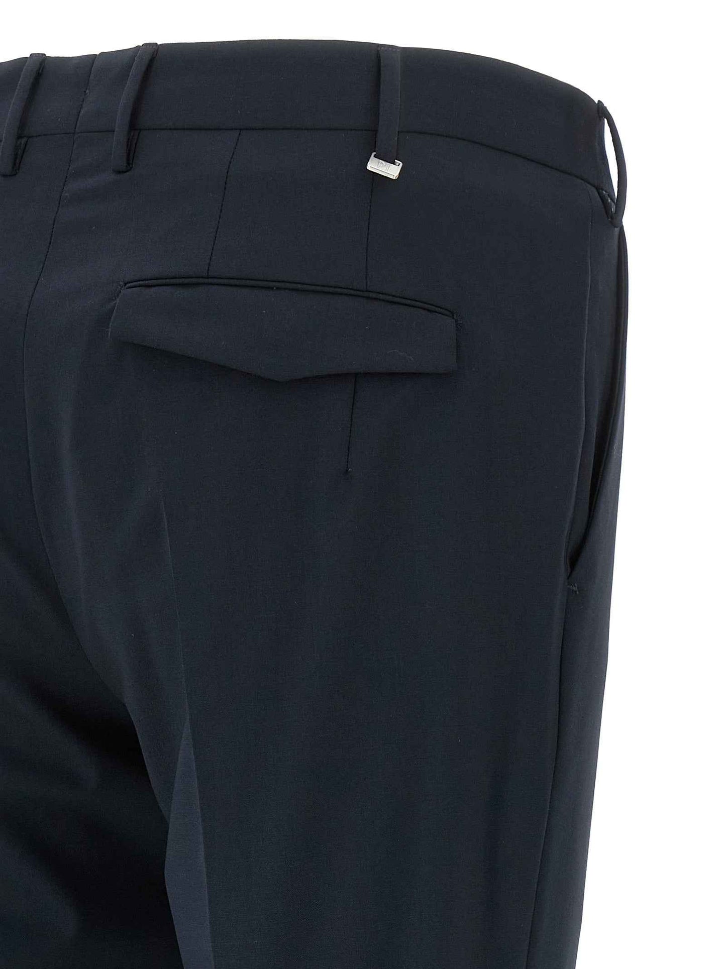 Blue Virgin Wool Dress Pants