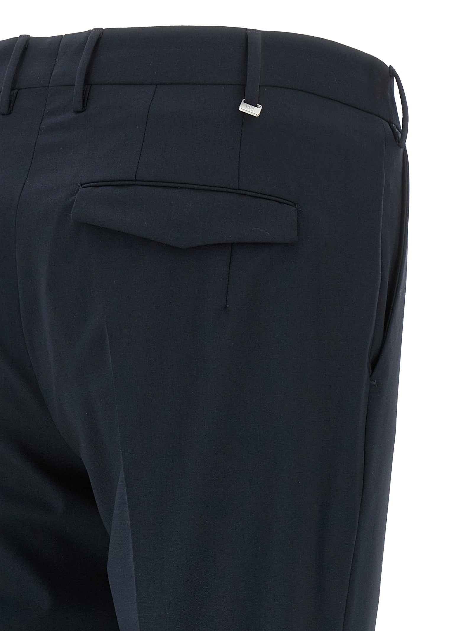 Blue Virgin Wool Dress Pants
