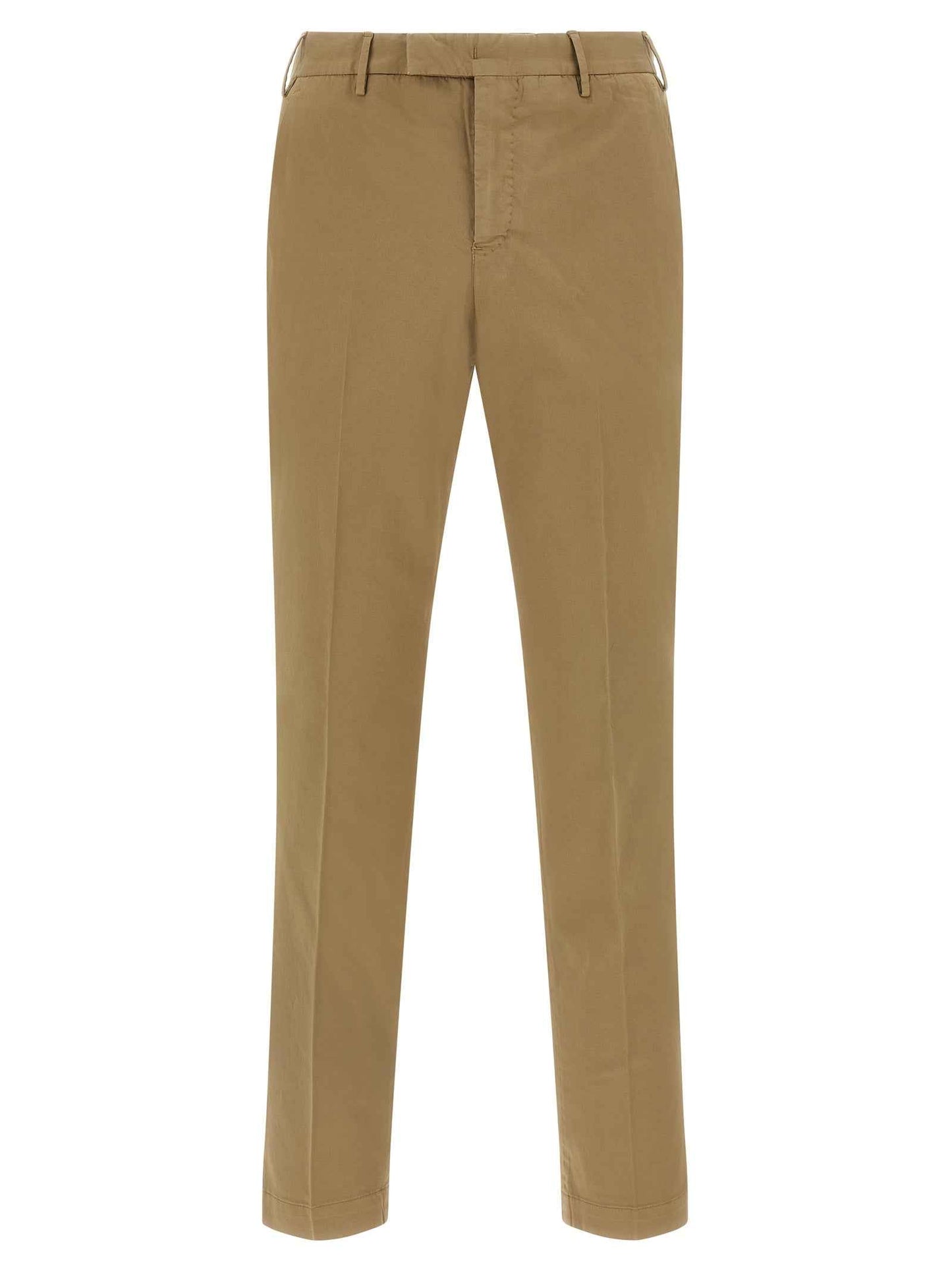 Brown Cotton Dress Pants