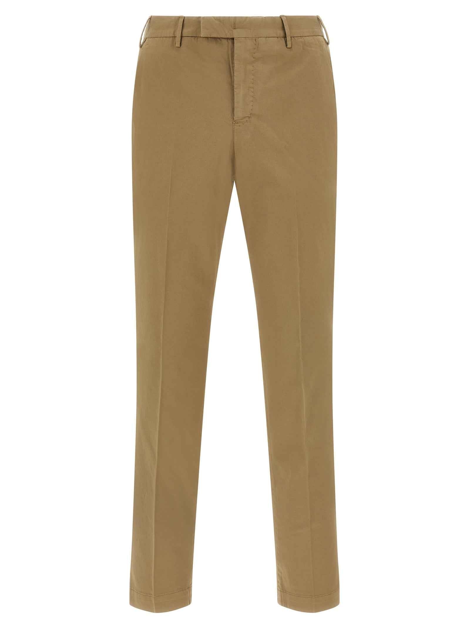 Brown Cotton Dress Pants