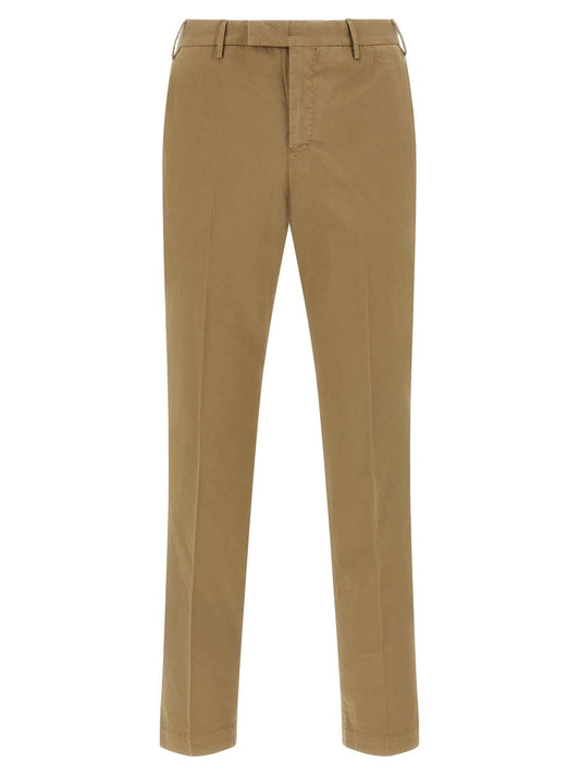 Brown Cotton Dress Pants
