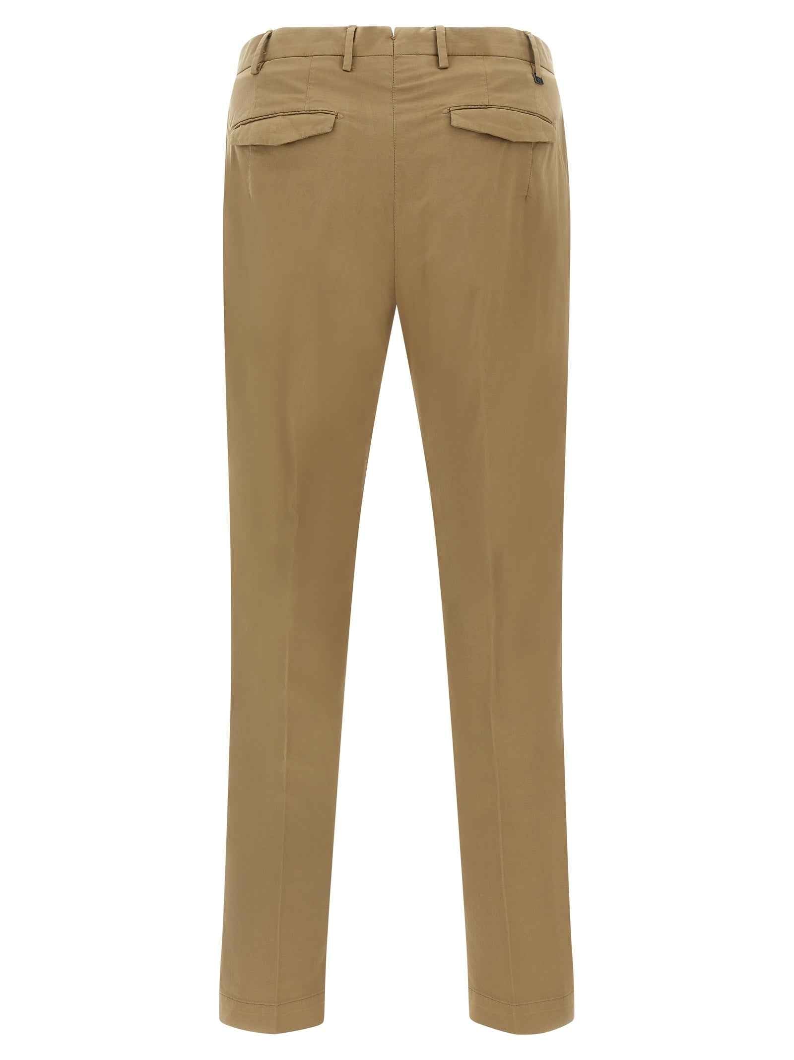Brown Cotton Dress Pants
