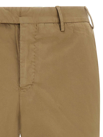 Brown Cotton Dress Pants