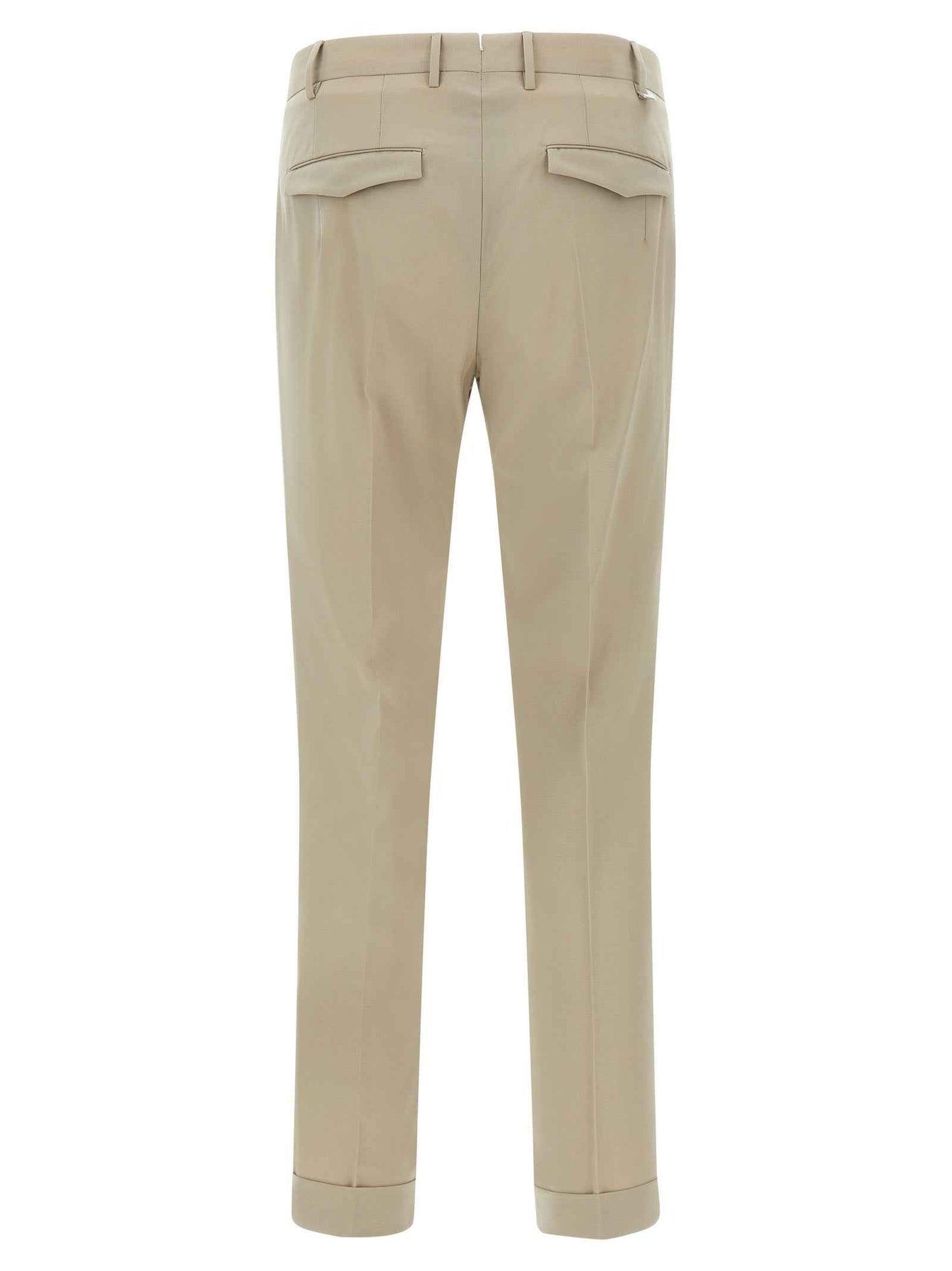 Beige Virgin Wool Dress Pants