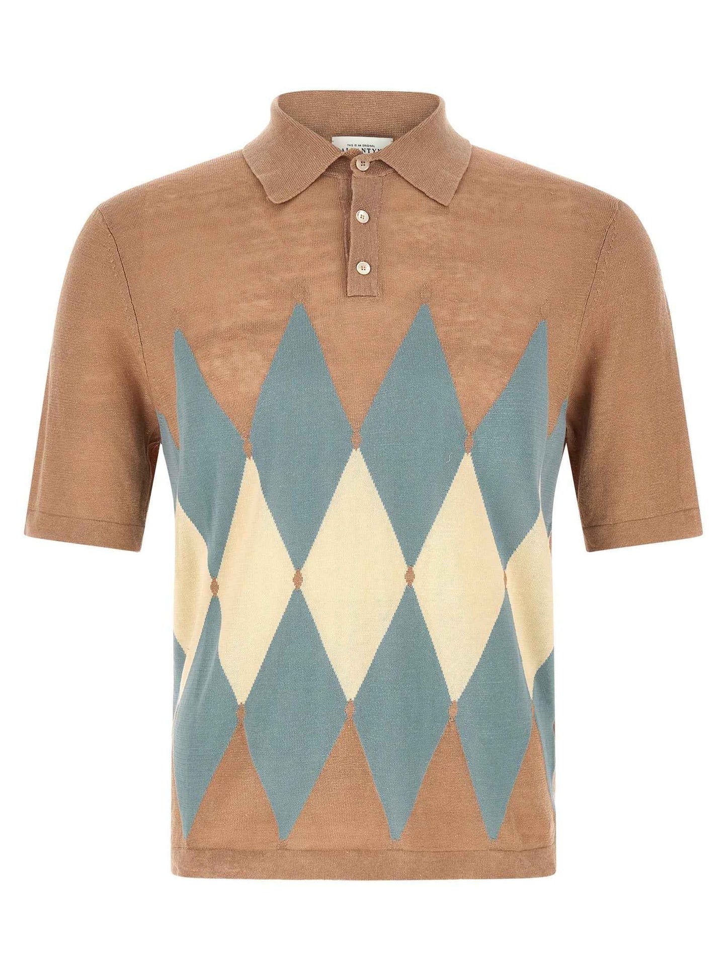 Beige Linen Polo Shirt