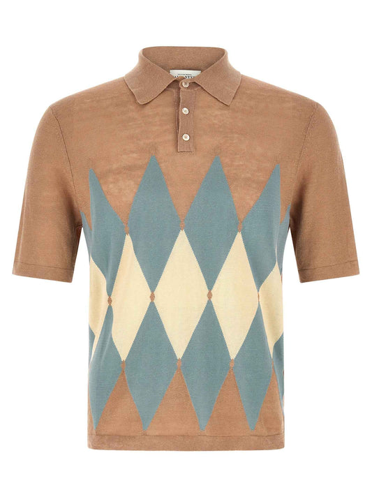 Beige Linen Polo Shirt