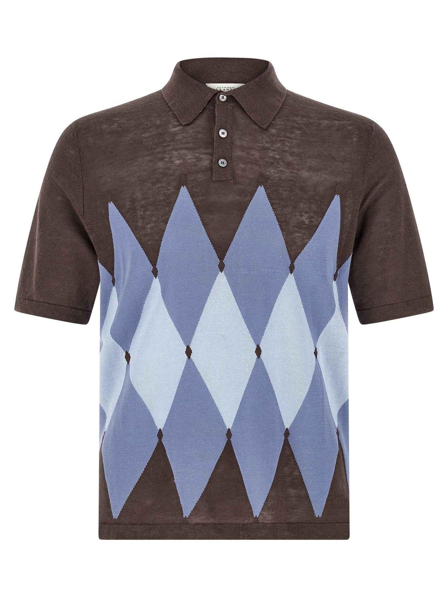 Brown Linen Polo Shirt