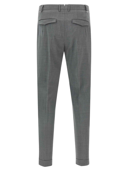 Gray Virgin Wool Dress Pants