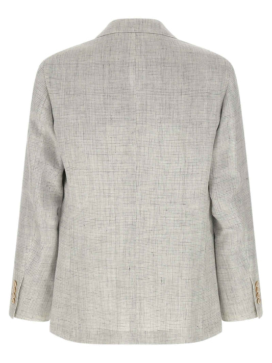 Beige Linen Blazer