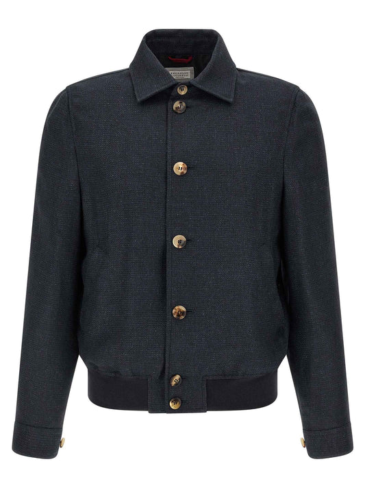 Blue Sisal Biker Jacket