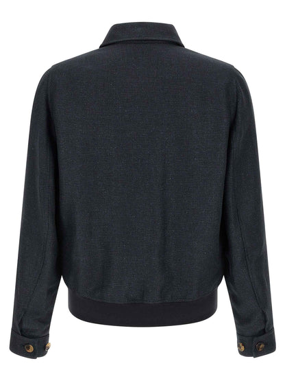 Blue Sisal Biker Jacket