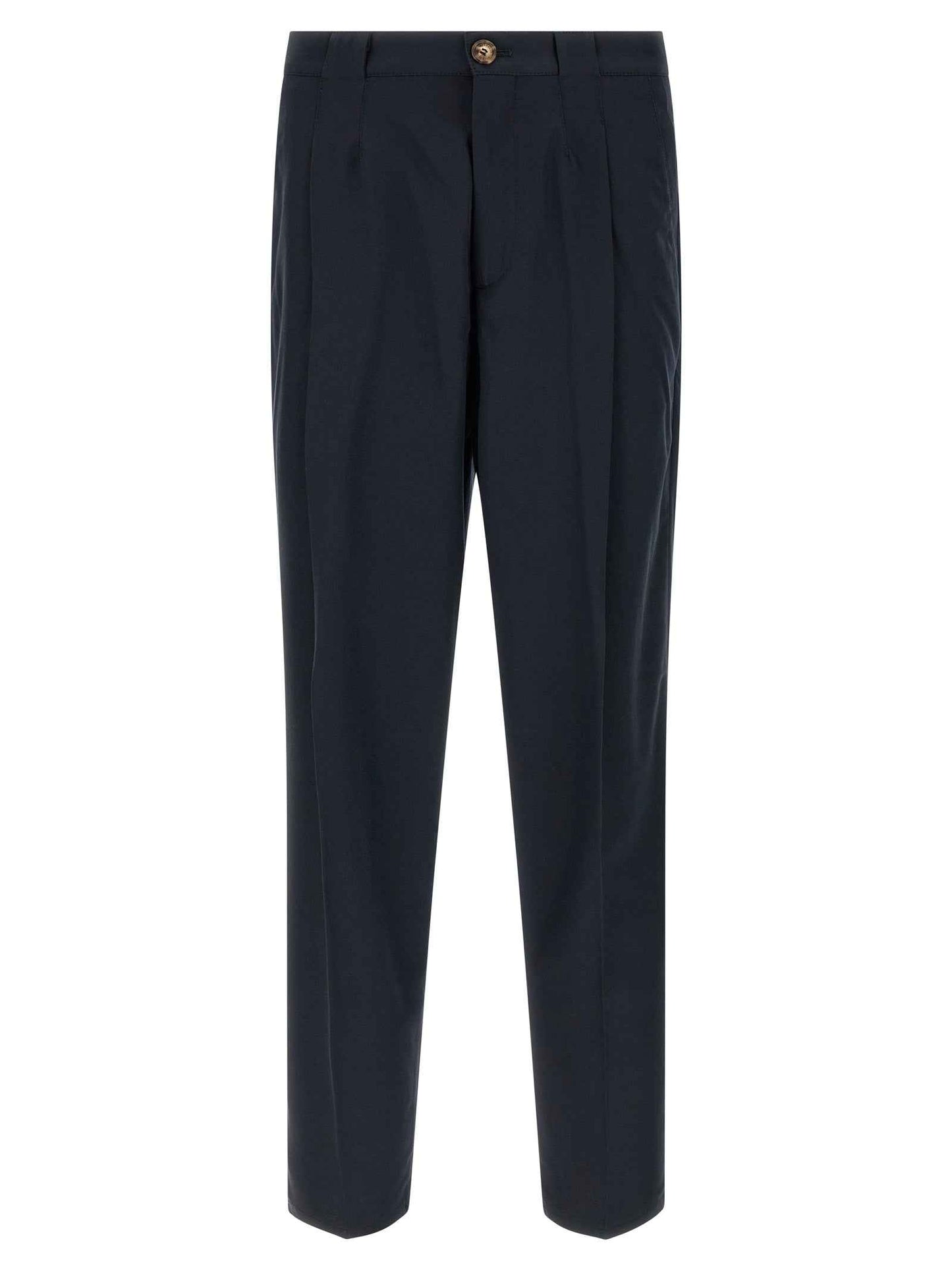 Blue Cotton Chino Pants