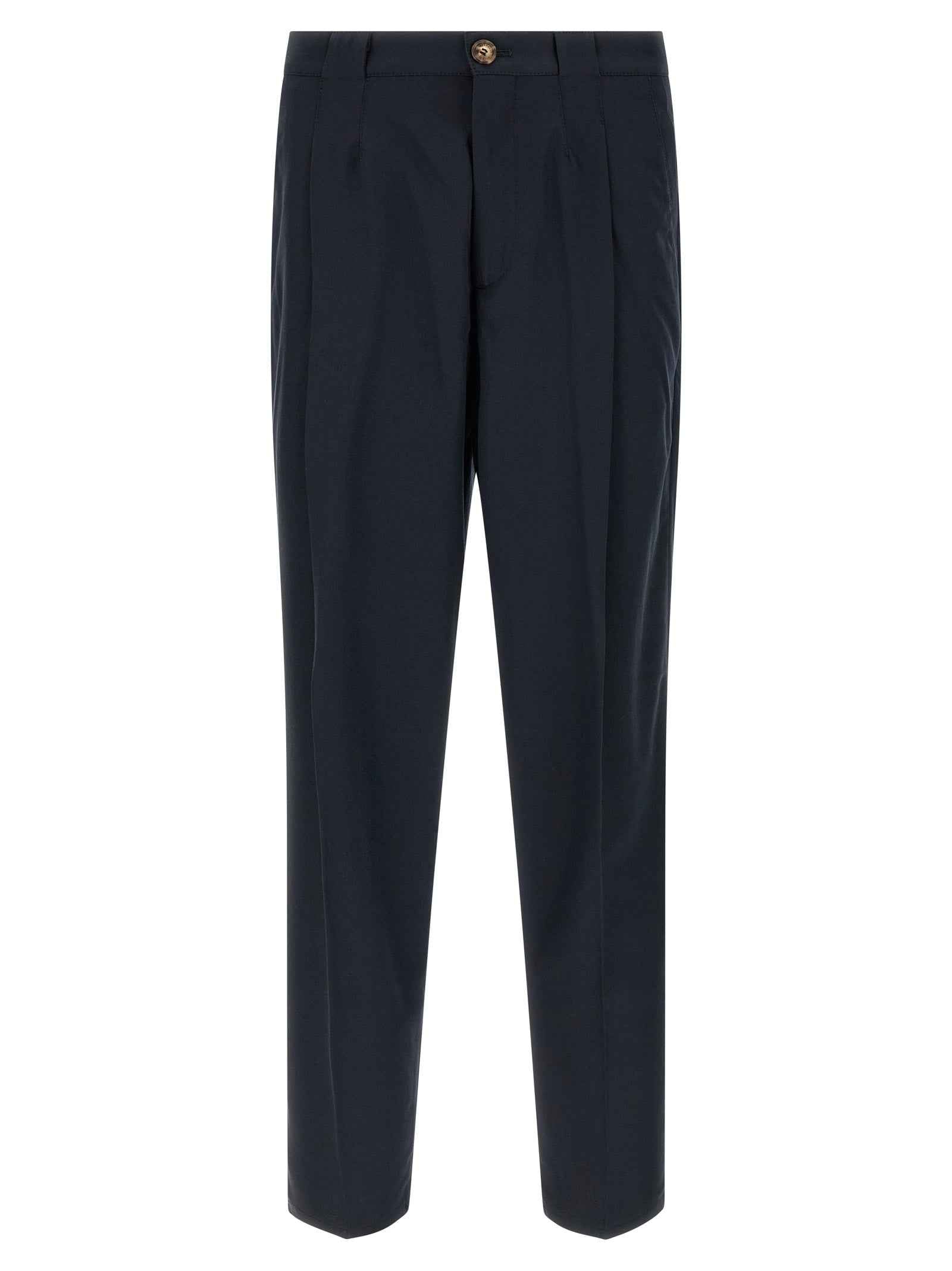 Blue Cotton Chino Pants