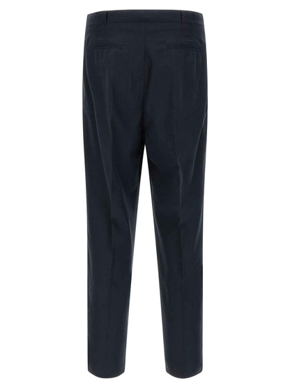 Blue Cotton Chino Pants