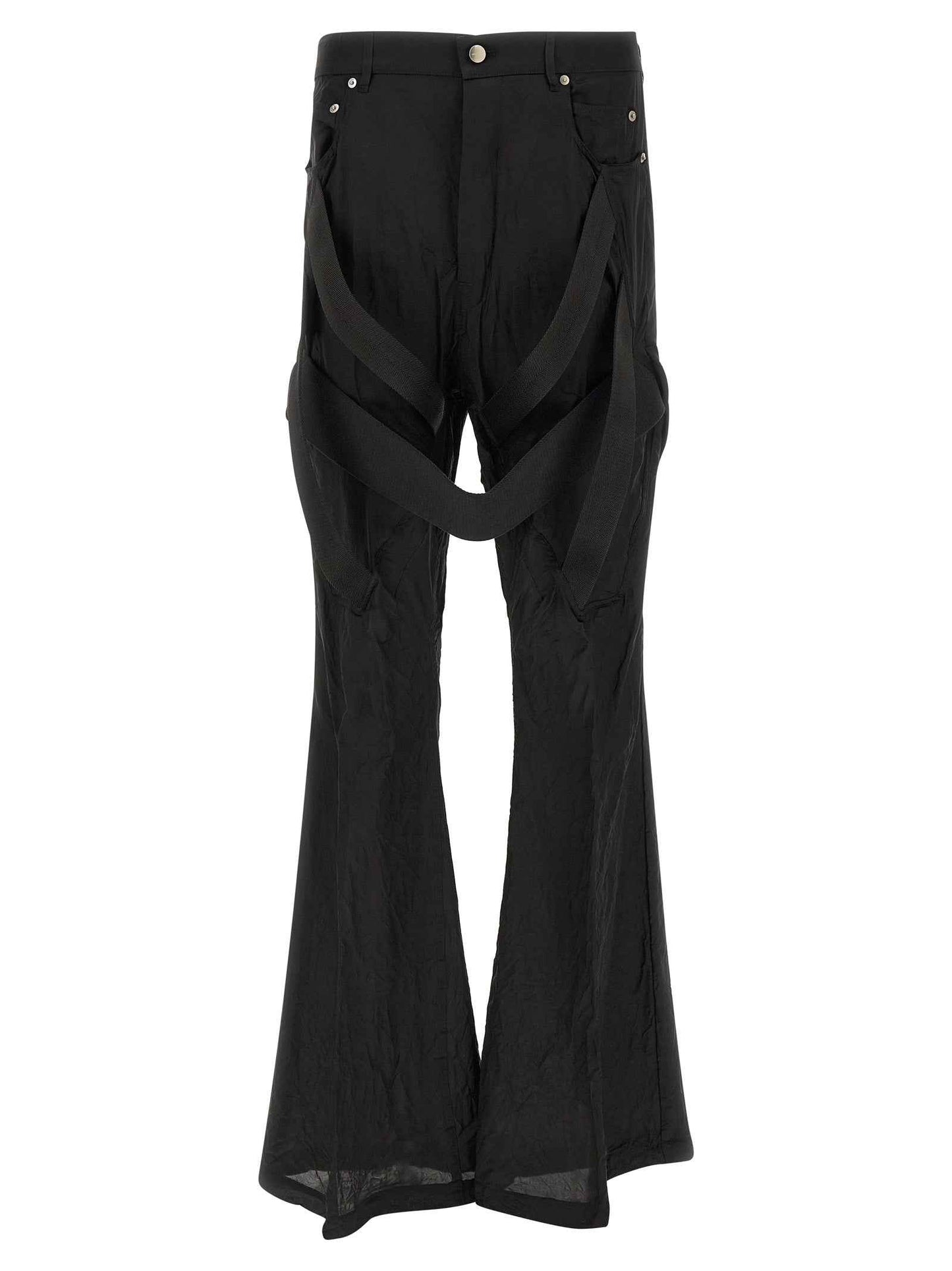 Black Copper Flared Pants